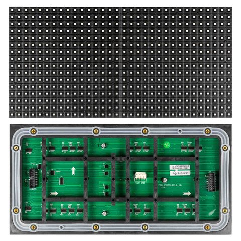 LED-модуль для рекламныхх экранов Hoozoe RGB-SMD3535 (p10, 320 × 160 мм, 32 × 16 точек, ІР65, 5600 нт) Превью 3