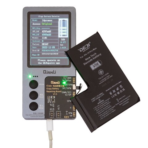 Аккумулятор Deji для Apple iPhone 14 Pro Max, Li-ion, 3.86 В, 4750 мАч, повышенная ёмкость, без ошибки, decode battery Превью 1