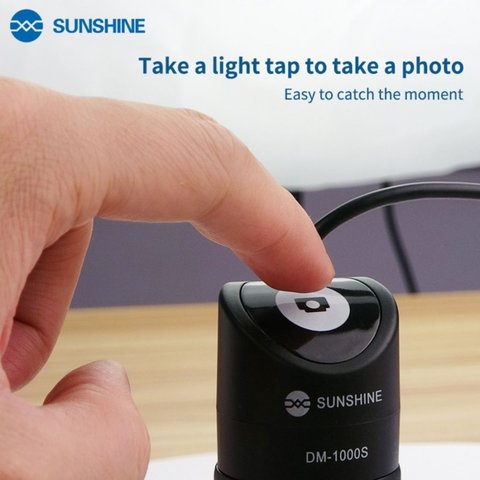 Microscopio Sunshine DM-1000S, USB, 2.0 MP, iluminación superior, hasta 1000X Vista previa  5
