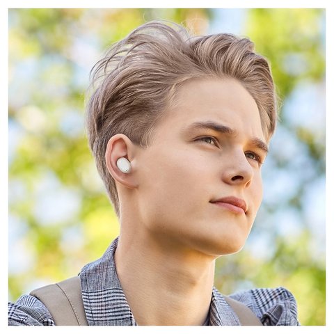 Auricular Baseus Bowie EZ10, inalámbrica, blanco, con funda de carga, con cable, #A00054300226-Z1 Vista previa  3