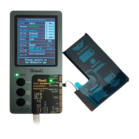 Batería Deji puede usarse con Apple iPhone 14 Pro, Li-ion, 3.87 V, 3510 mAh, mayor capacidad, original IC Vista previa  1