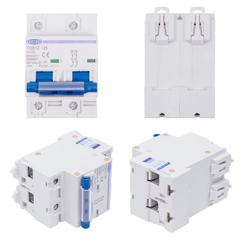 Автоматический выключатель постоянного тока TOMZN TOB1Z-125, 2P, 600 В, 125 A, MCB Превью 1