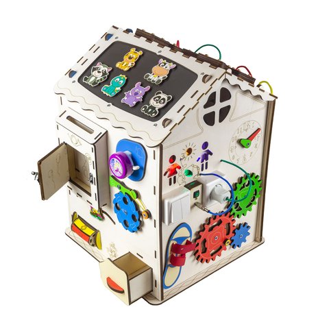 Бізіборд GoodPlay Великий будиночок для розвитку з підсвіткою (35×35×50) Прев'ю 1